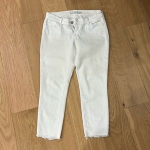 Old Navy Rock Star white cropped jeans